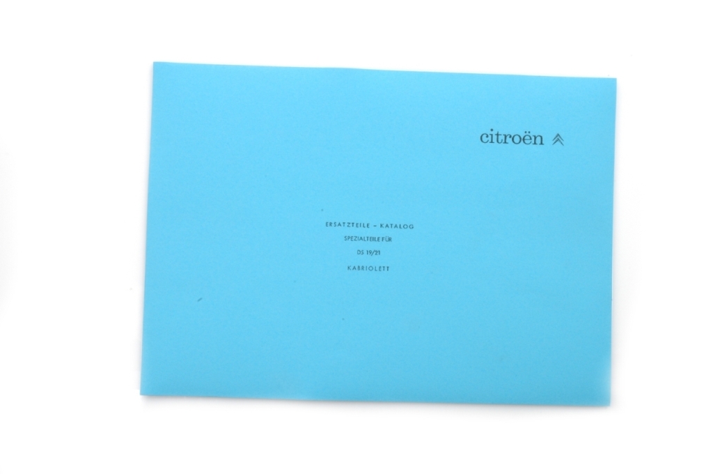 Onderdelenboek cabriolet (DE).