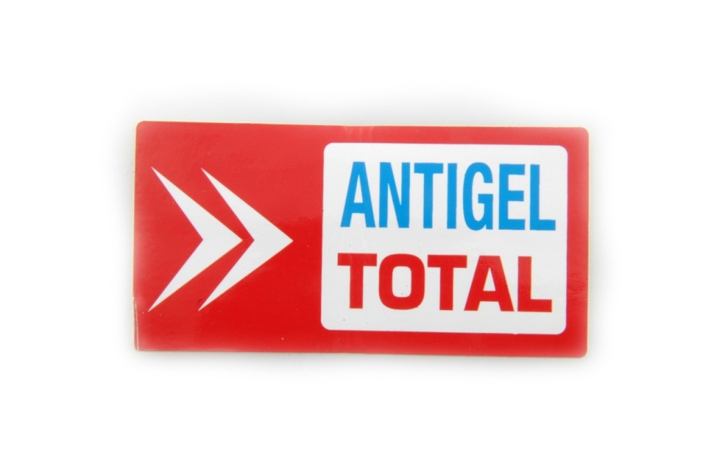 Sticker: rood (antigel).