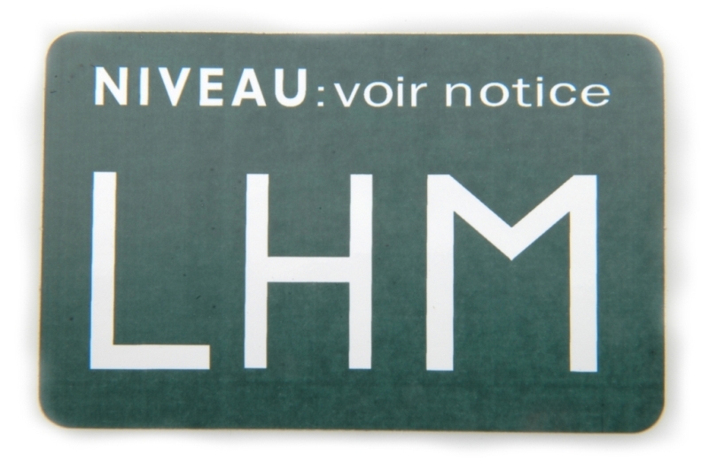 Sticker: niveau voorraadvat LHM (groen).