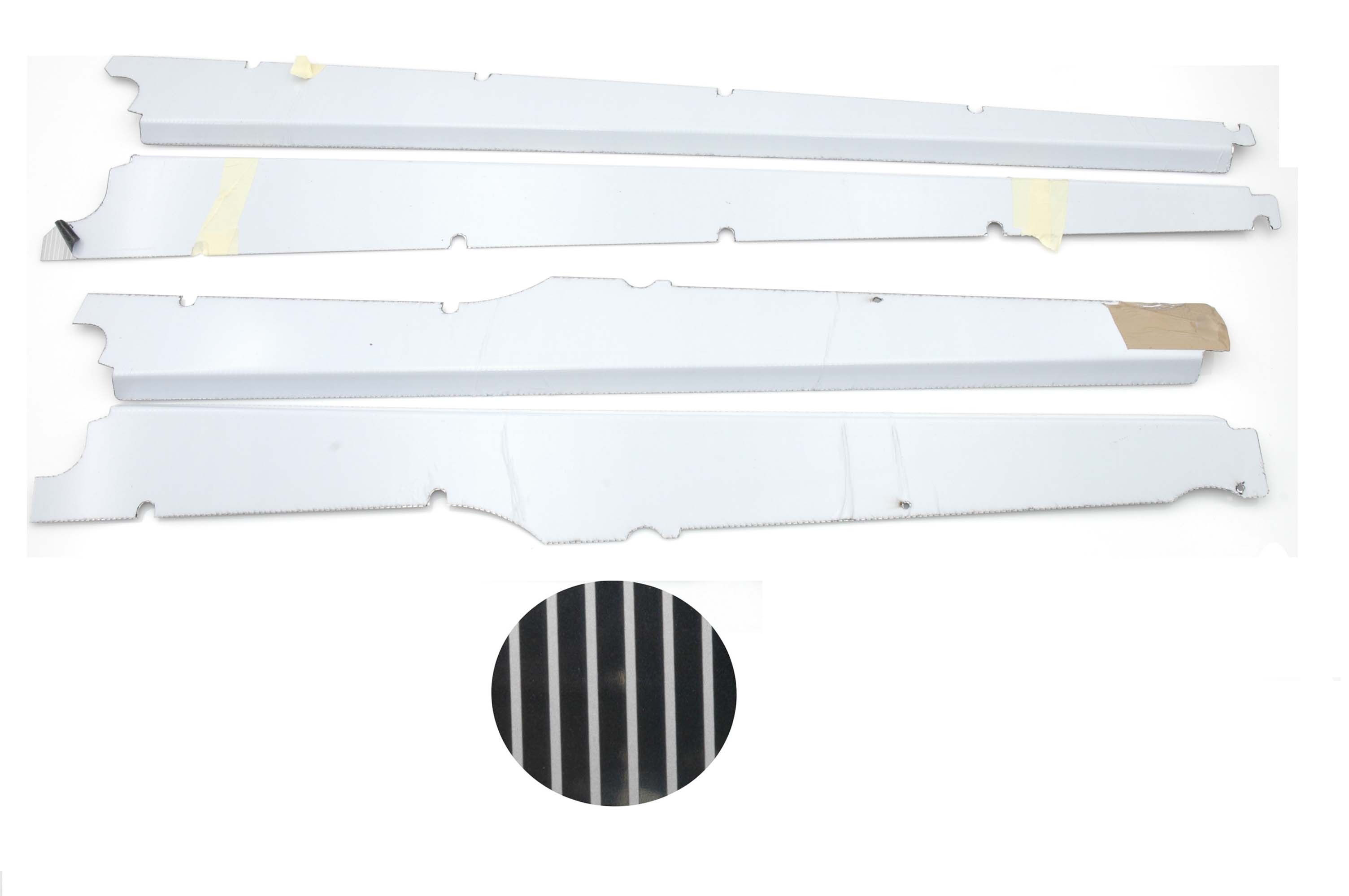 Dorpelbeplating dorpel binnen, RVS.