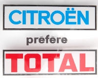Sticker: achterruit (Citroen prefere Total, vierkant).