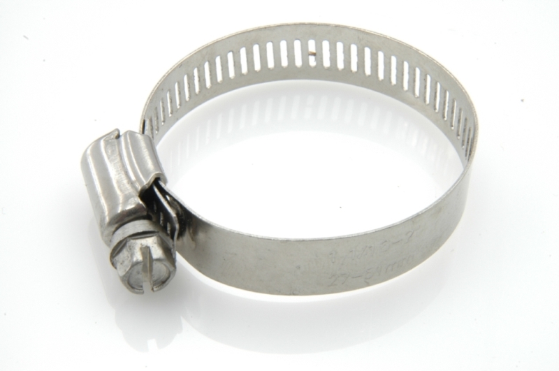 Slangklem: 27-51mm, RVS.