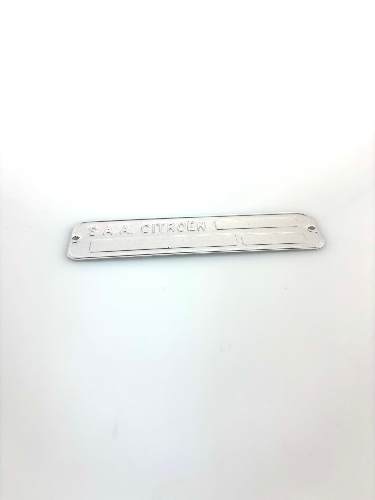 Motor: typeplaatje blanco