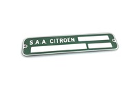 Motor: typeplaatje groen