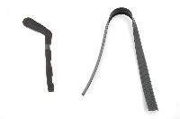 Achterscherm: vertikaalrubber C-stijl.