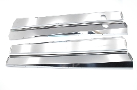 Dorpelbeplating: berline, glimmend RVS.